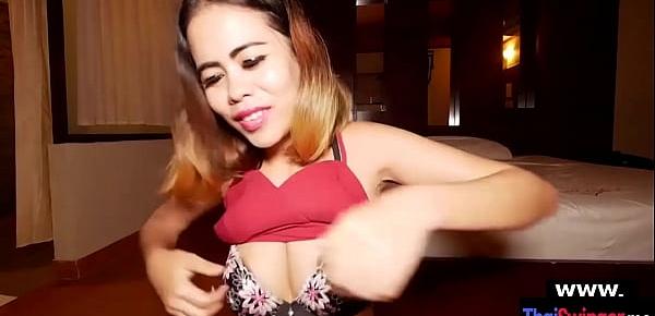 Real amateur asian GF in cute bra POV style quickie